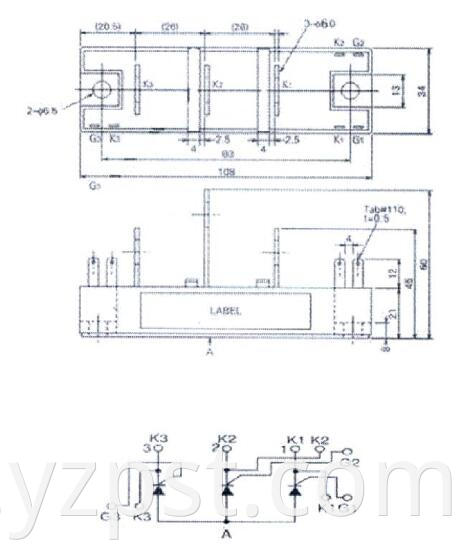 200A Various DC Welding power Supply thyristor module YZPST-MTG200-06